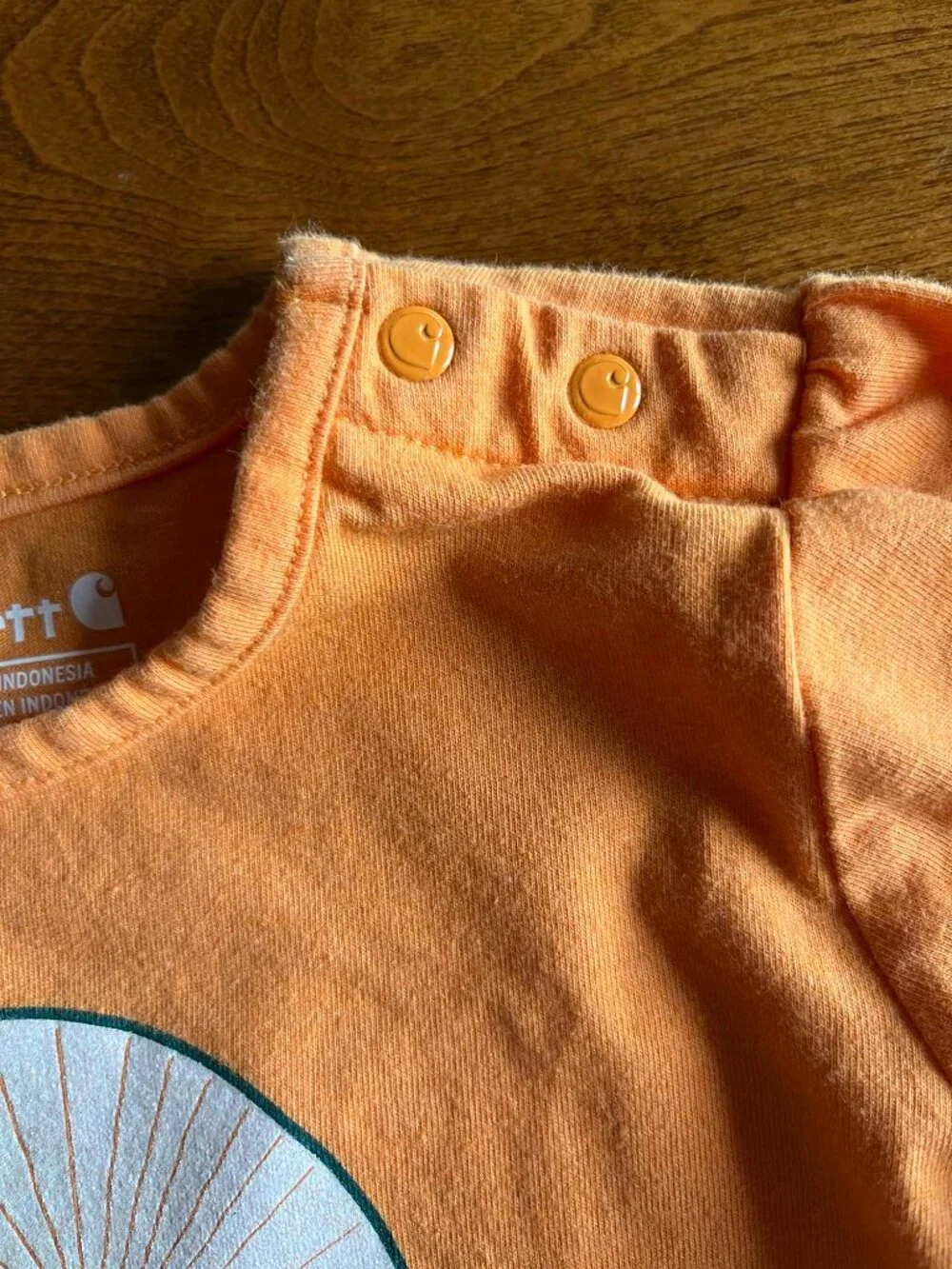 Carhartt orange mountain sunrise onesie 18m